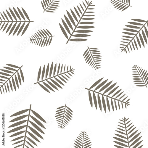 Aesthetic leaves background vector