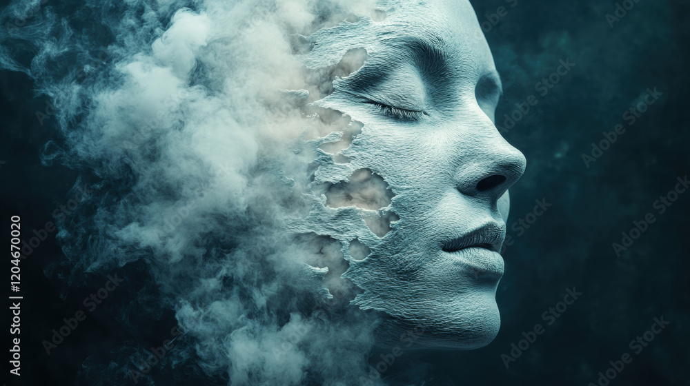 Nicotine Dependence and Premature Aging, A high-fidelity 3D image depicting the intricate formation of wrinkles in a smoke pattern, showcasing artistic details and textures. Nicotine Dependence and Premature Aging, A high-fidelity 3D image depicting the intricate formation of wrinkles in a smoke pattern, showcasing artistic details and textures.