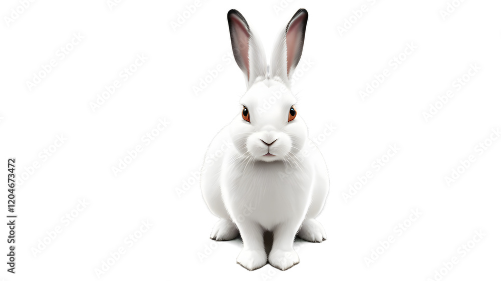 Obraz premium white rabbit isolated on white