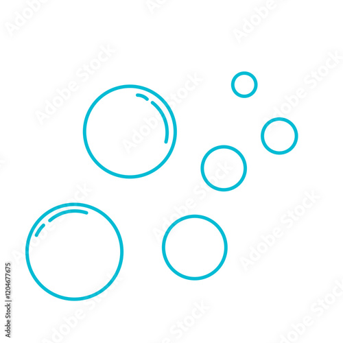 bubble sparkle. Water drop isolated vector illustration