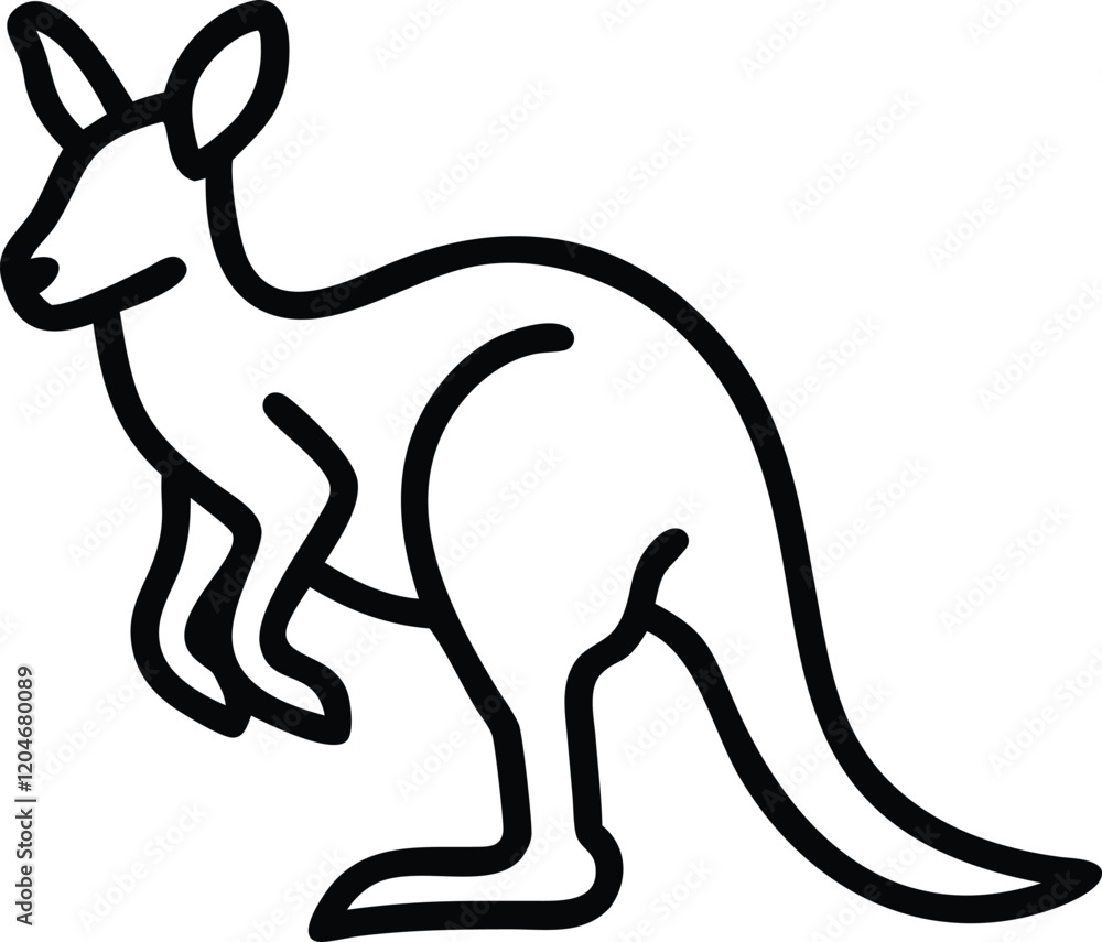 kangaroo outline icon kangaroo outline icon