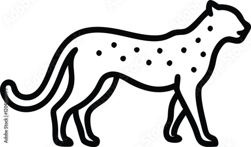 cheetah outline icon