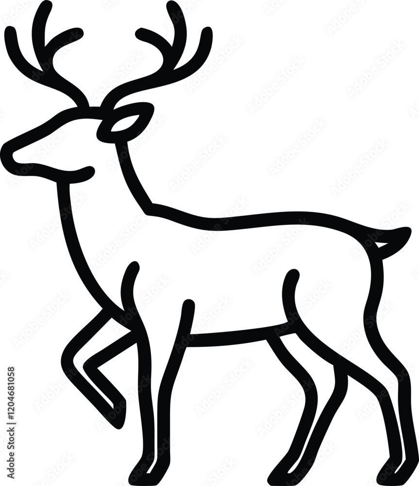 Fototapeta premium deer outline icon