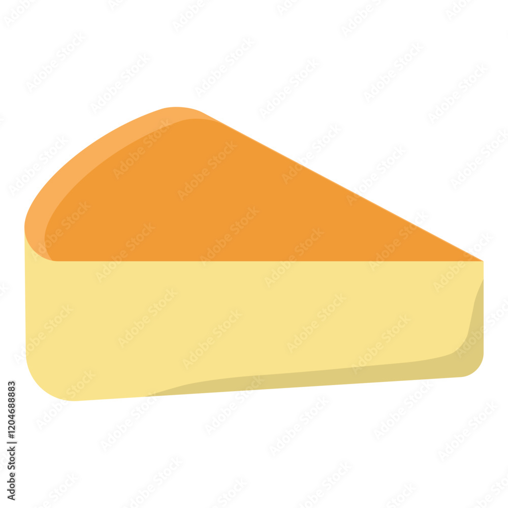 slice of japanese cheese cake vector slice of japanese cheese cake vector