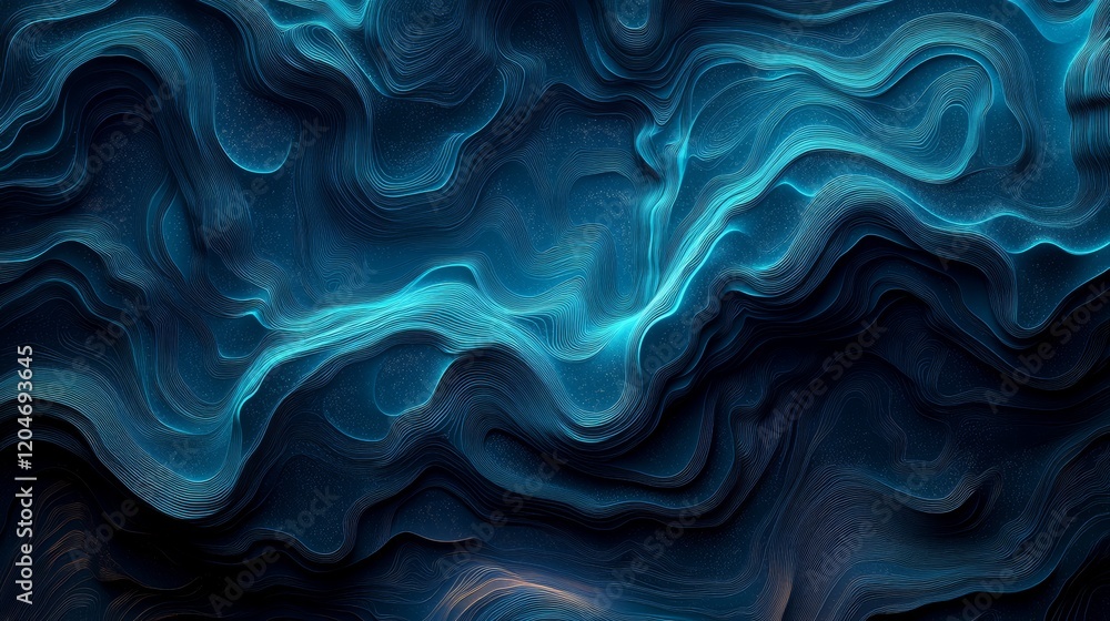 Obraz premium Deep Blue Light and Shadow