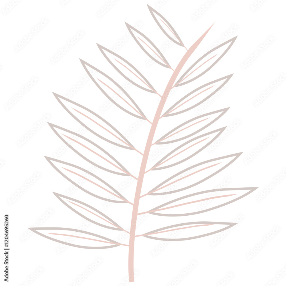 Fototapeta premium Aesthetic plant vector for decoration