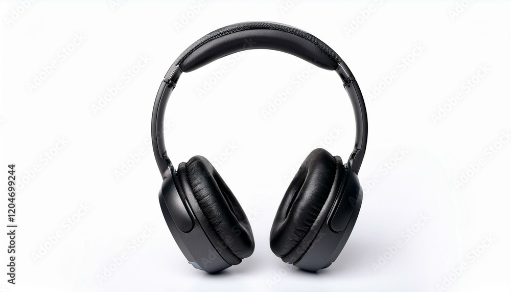 Sleek black over-ear headphones, perfect for immersive listening. Sleek black over-ear headphones, perfect for immersive listening.