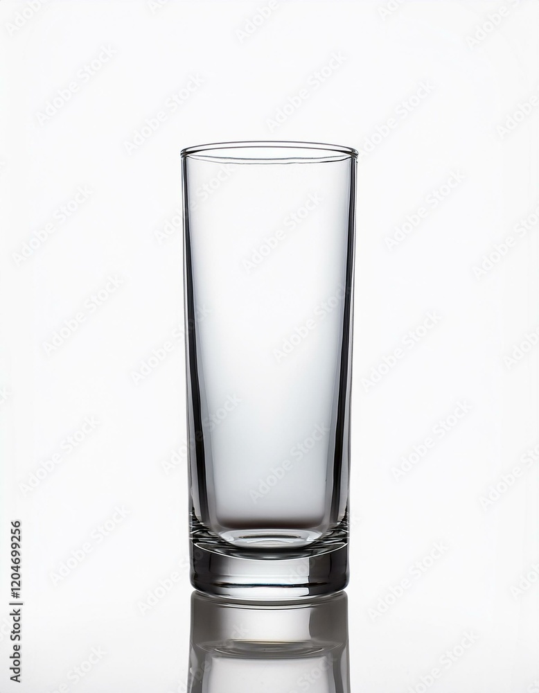 Empty drinking glass on a white background. Empty drinking glass on a white background.