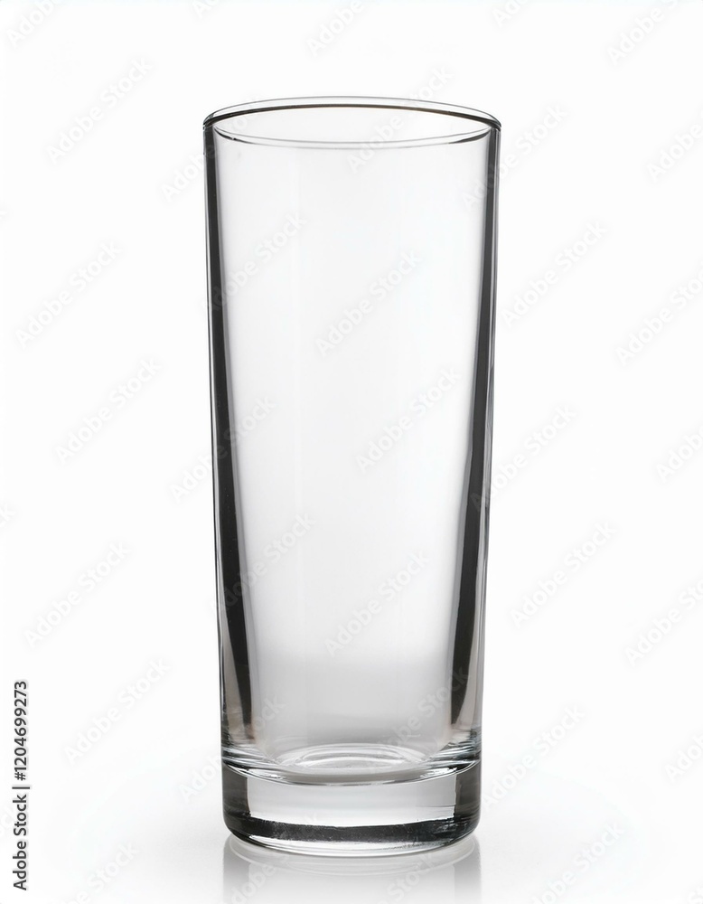 Empty drinking glass on white background Empty drinking glass on white background