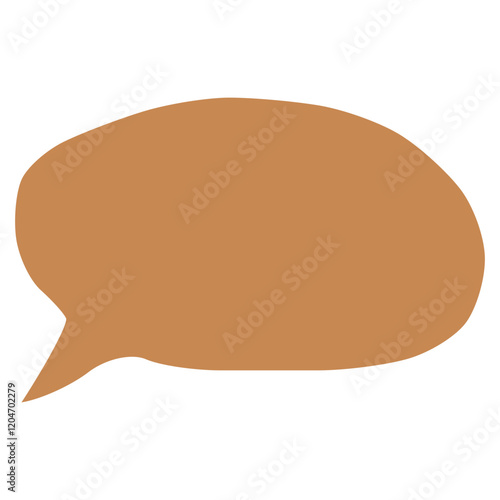 Aesthetic organic speech bubble vector