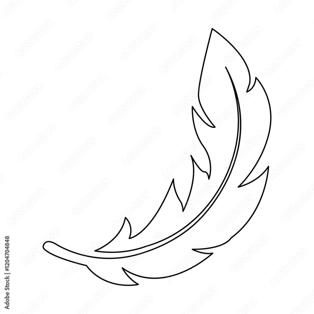 Feather vector icon isolated on white background Feather vector icon isolated on white background