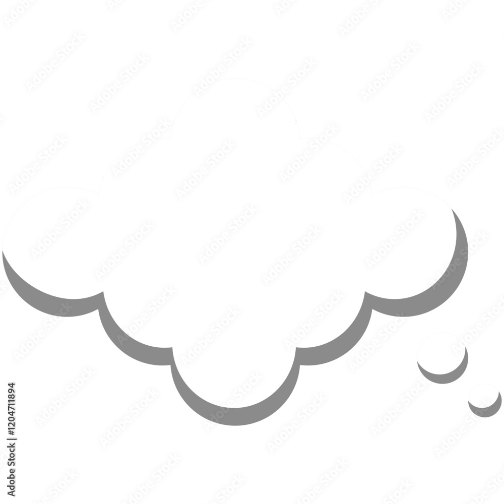 Cloud, thought, bubble speech, think vector Cloud, thought, bubble speech, think vector