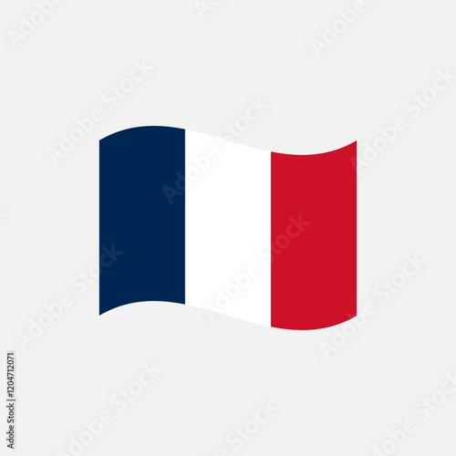 Flag of France national flag symbols, White Background