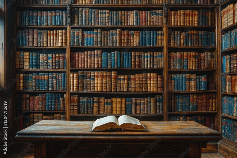 Fototapeta premium Realistic high-resolution background of an old law book spine.