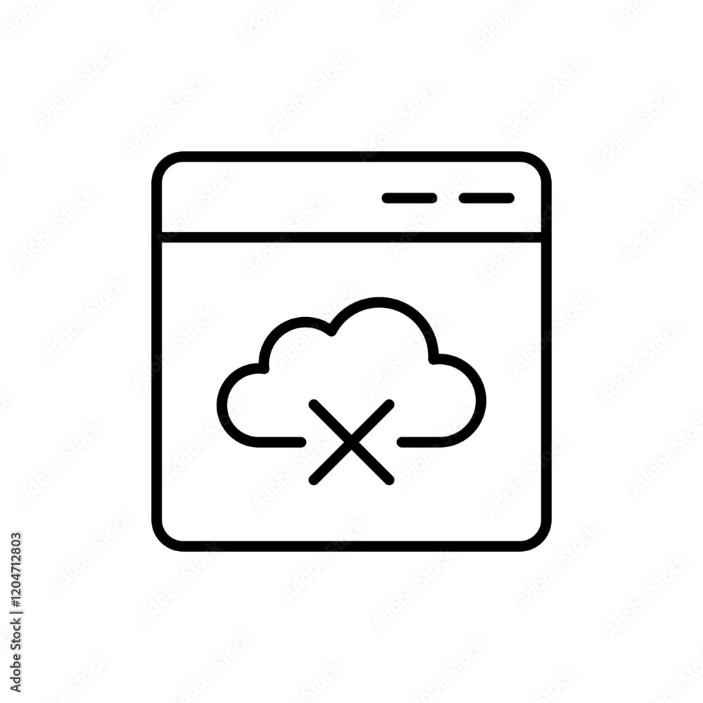 Offline mode outline icons, minimalist vector illustration ,simple transparent graphic element .Isolated on white background Offline mode outline icons, minimalist vector illustration ,simple transparent graphic element .Isolated on white background