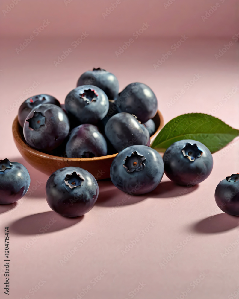 Blueberries with a simple backdrop, ideal for advertisements. Blueberries with a simple backdrop, ideal for advertisements.