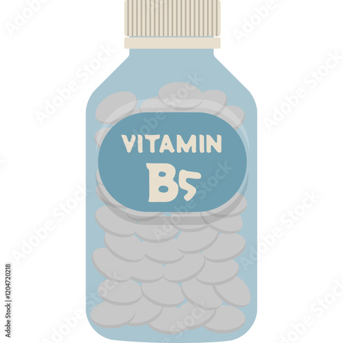 bottle of vitamin B5 vector