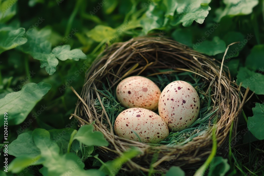 Colorful eggs on grassy field Colorful eggs on grassy field