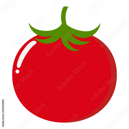 vector illustration of a red tomato