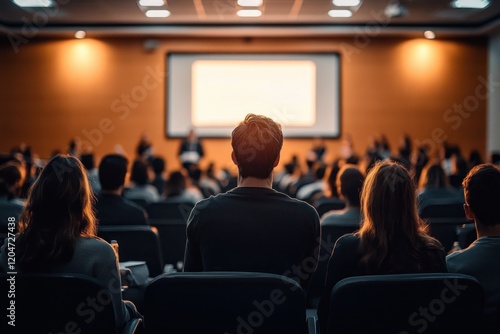 Wallpaper Mural Speaker presenting at business conference with engaged audience in modern meeting hall Torontodigital.ca