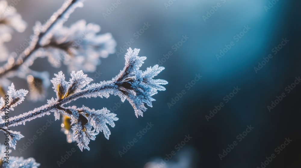Obraz premium Trees covered by heavy snow in winter forest