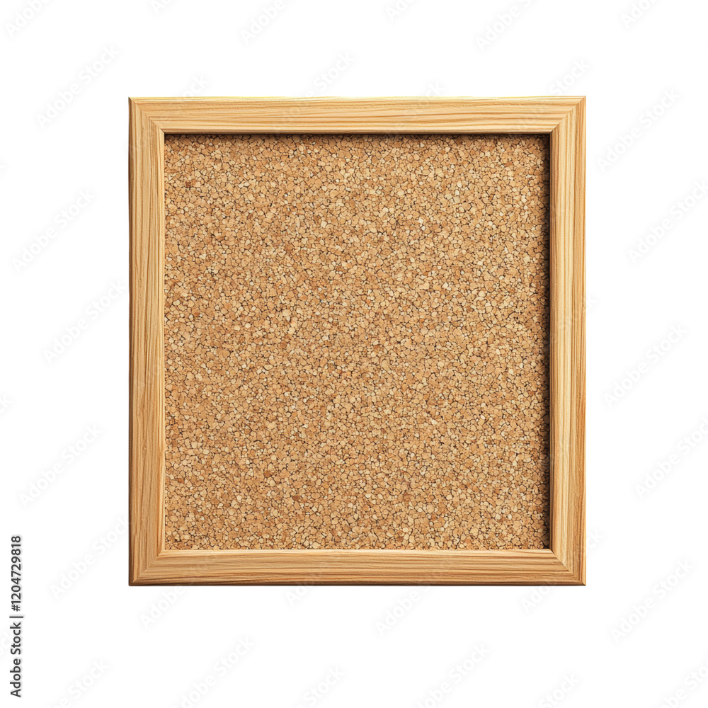 Fototapeta premium Simple Corkboard with Wooden Frame for Bulletin Use