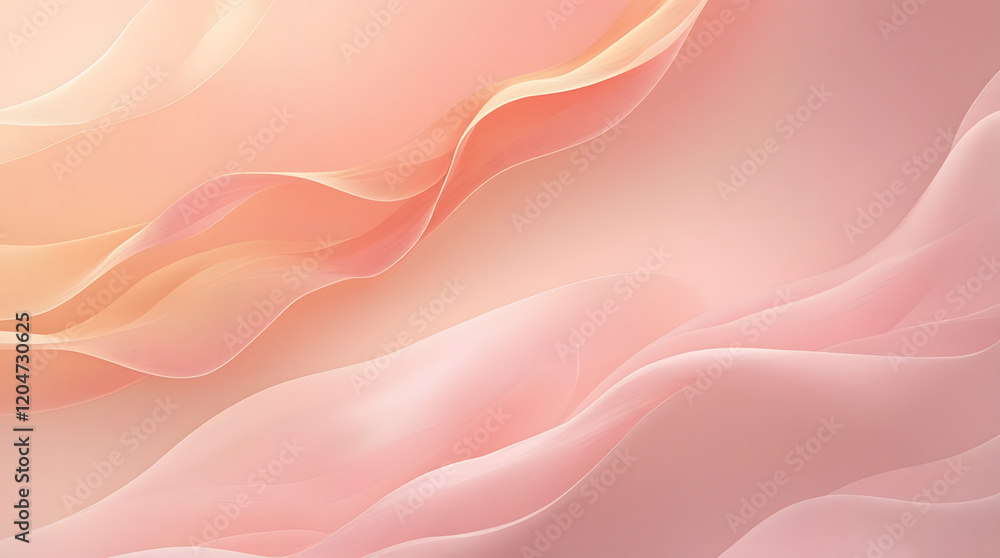 Elegant Abstract Flowing Waves in Soft Pink and Peach Gradient Elegant Abstract Flowing Waves in Soft Pink and Peach Gradient