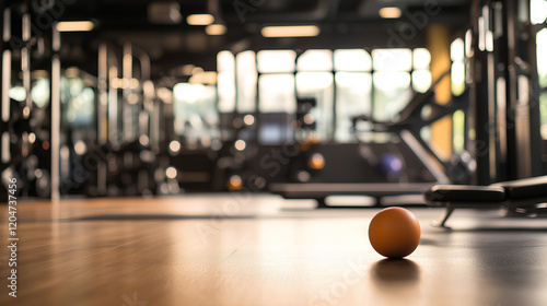 フィットネスジムの風景、無人のジム、トレーニングジム