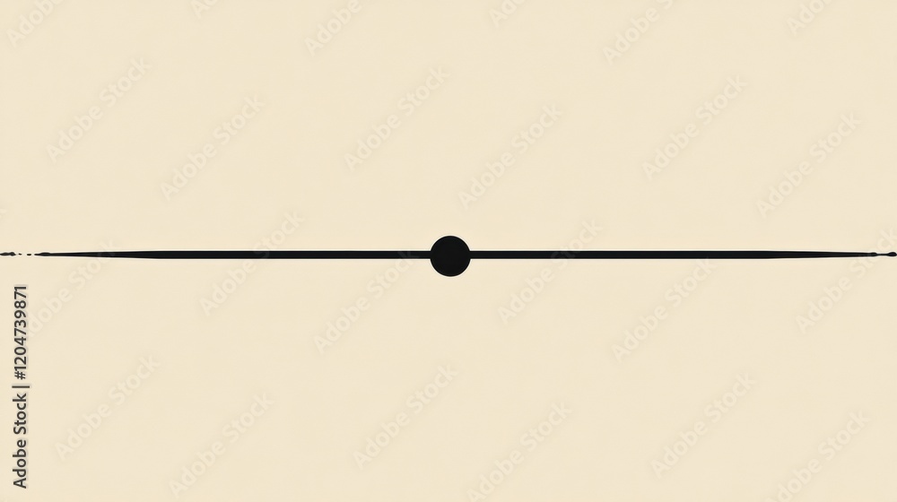 Minimalist design with a black line and dot on a beige background showcasing simplicity and modern art aesthetics. Generative AI Minimalist design with a black line and dot on a beige background showcasing simplicity and modern art aesthetics. Generative AI