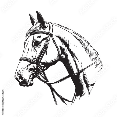 horse head illustration