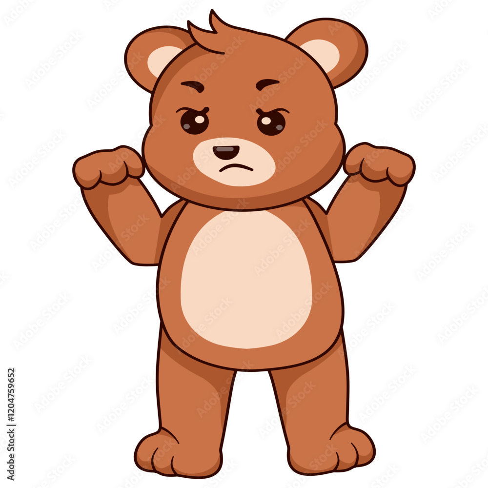 Cute Bear Character with Cartoon Design. Vector Illustration. Cute Bear Character with Cartoon Design. Vector Illustration.
