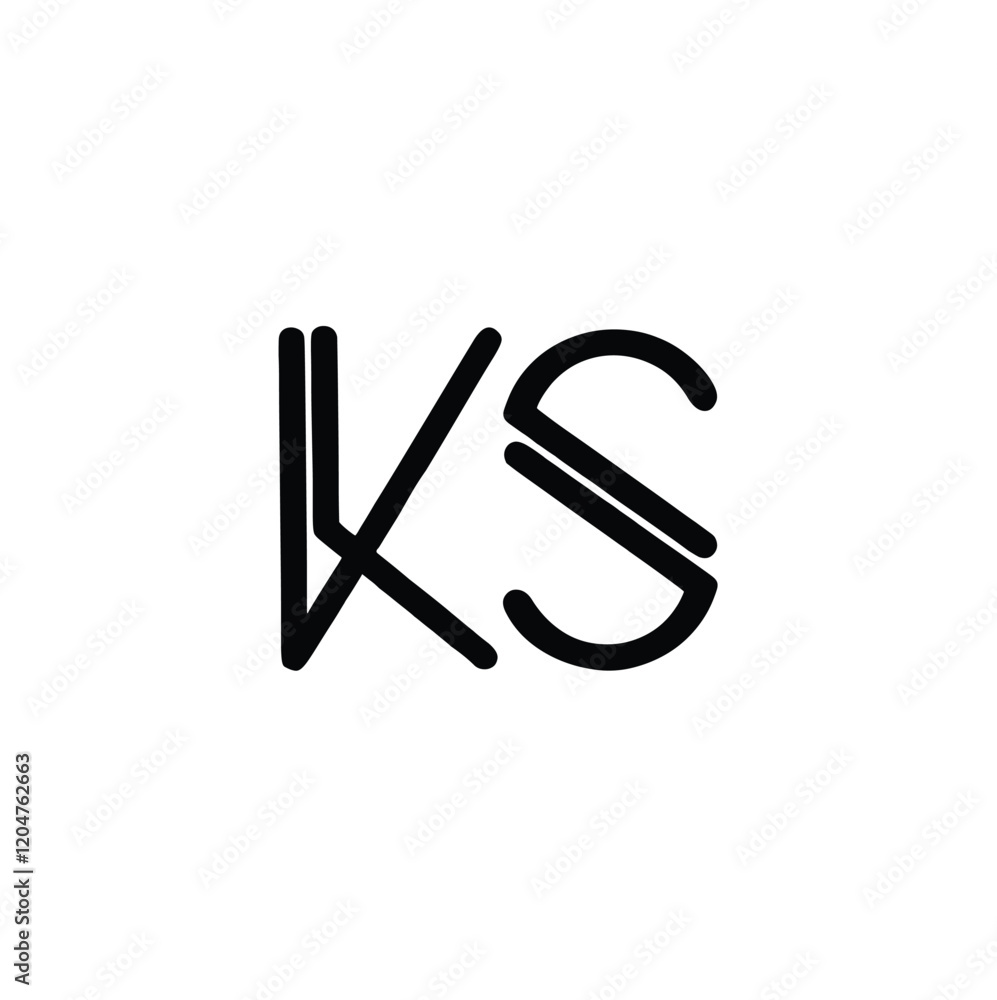 KS monogram logo design letter text name symbol monochrome logotype alphabet character simple logo KS monogram logo design letter text name symbol monochrome logotype alphabet character simple logo