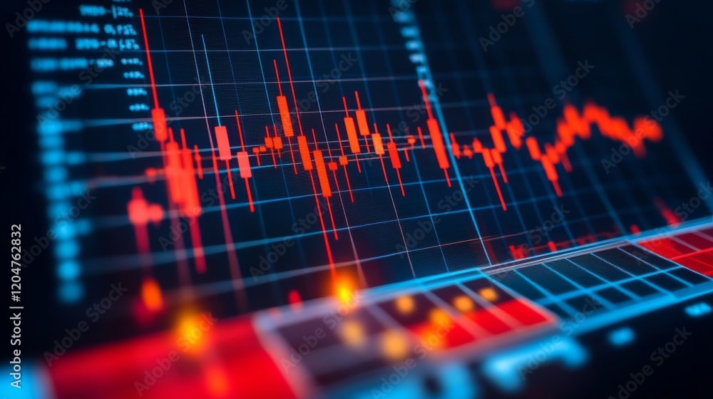 A graph with red and blue lines that are all over the screen A graph with red and blue lines that are all over the screen
