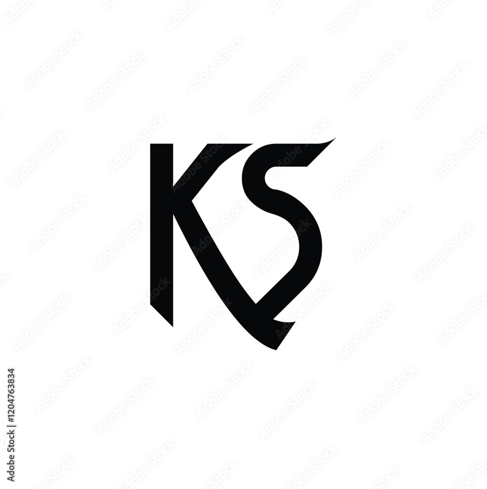 KS monogram logo design letter text name symbol monochrome logotype alphabet character simple logo KS monogram logo design letter text name symbol monochrome logotype alphabet character simple logo
