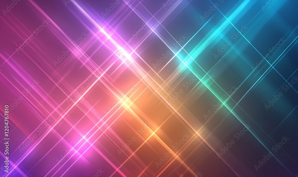 Abstract neon light streaks, vibrant colors, crossing patterns, dark background, ideal for design Abstract neon light streaks, vibrant colors, crossing patterns, dark background, ideal for design