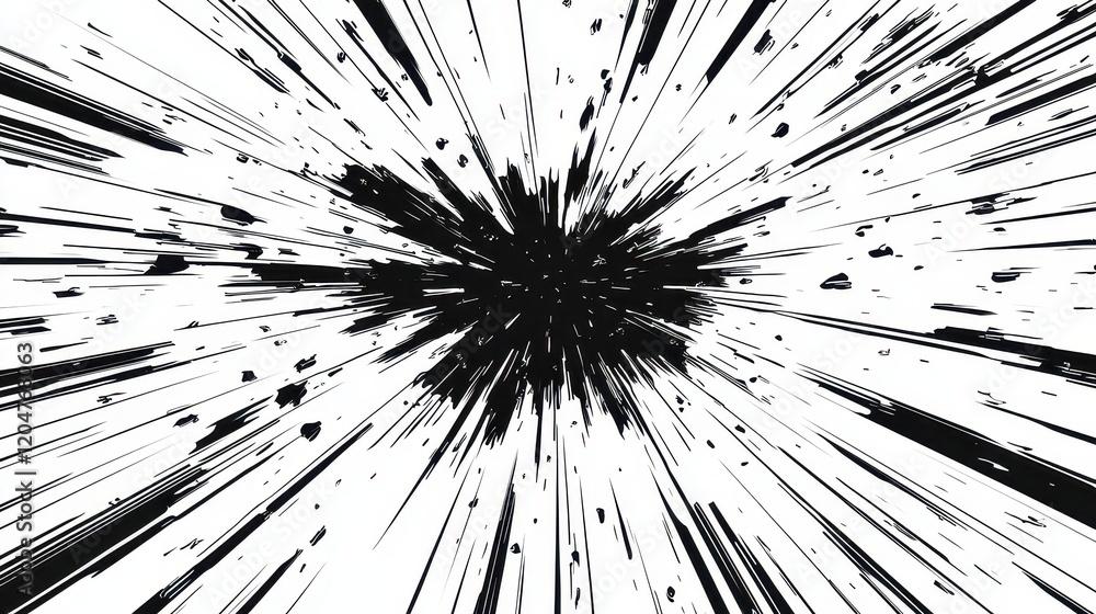 Obraz premium Energetic depiction of motion through illustrative lines and effects.