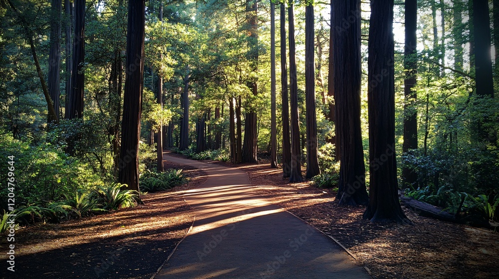 Fototapeta premium Serene Forest Pathway in Spring