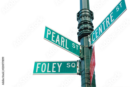 Photography Foley Square Street Sign Manhattan
