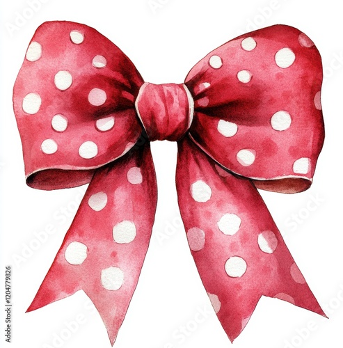 Beautiful cute bow tie ribbon for Valentine’s Day greeting card design.