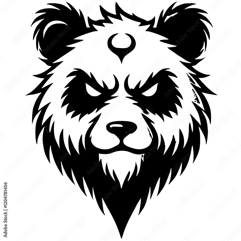 Obraz premium Panda devil silhouette