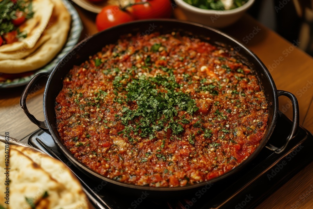 prepared plenty of Kibbeh with tomatoes prepared plenty of Kibbeh with tomatoes