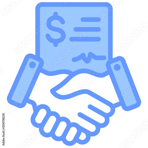 Negotiation Blue Icon
