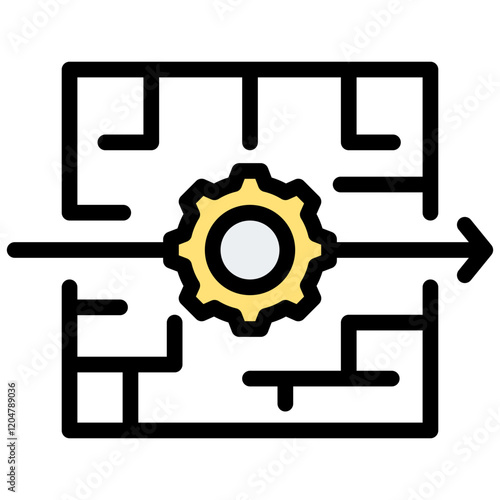 Exit Strategy Outline Color Icon