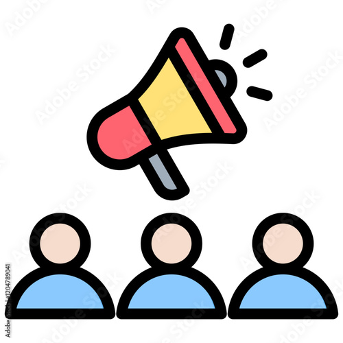 Public Relation Outline Color Icon