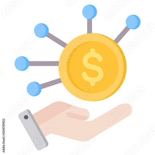 Revenue Stream Flat Icon