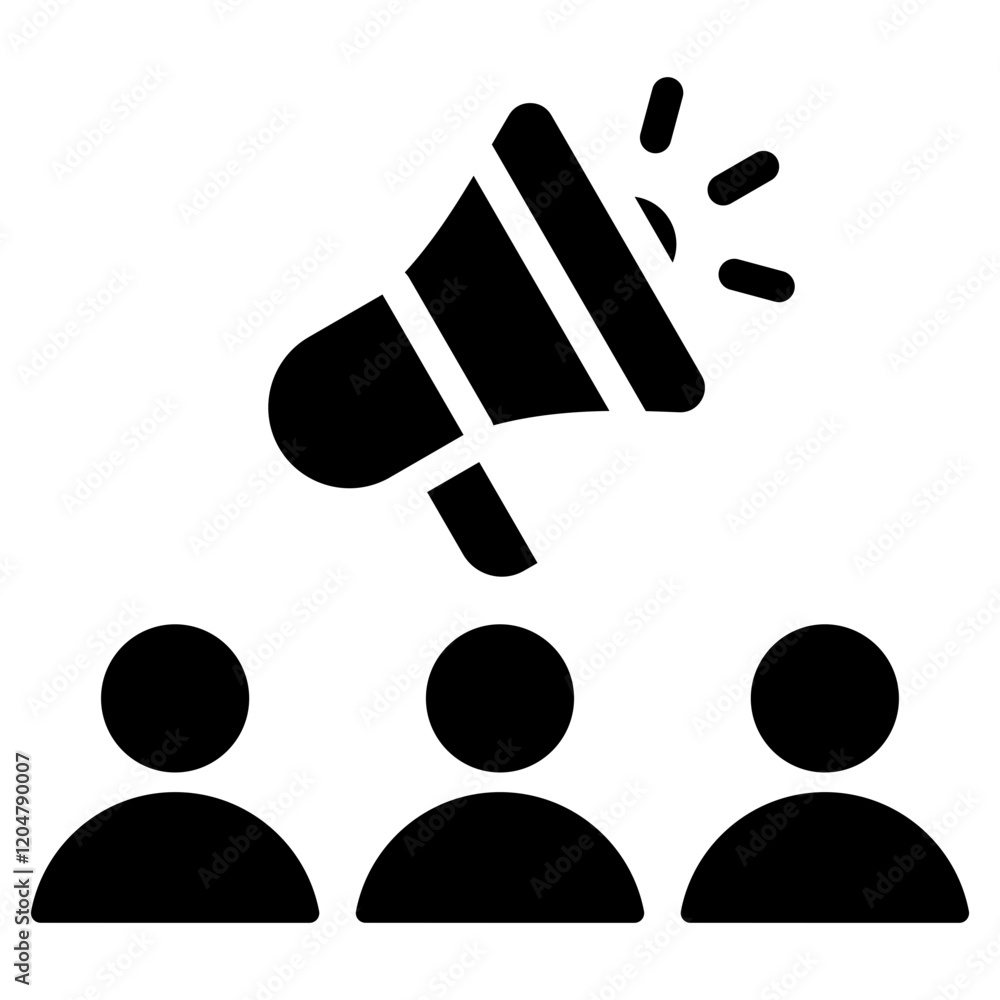Public Relation Glyph Icon Public Relation Glyph Icon