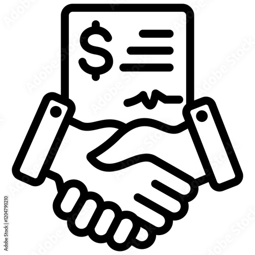 Negotiation Outline Icon