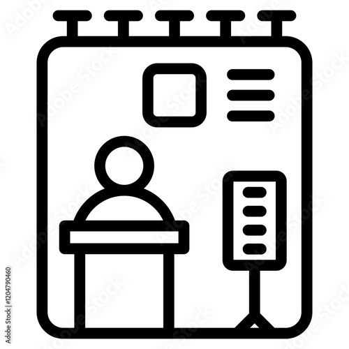 Trade Show Outline Icon