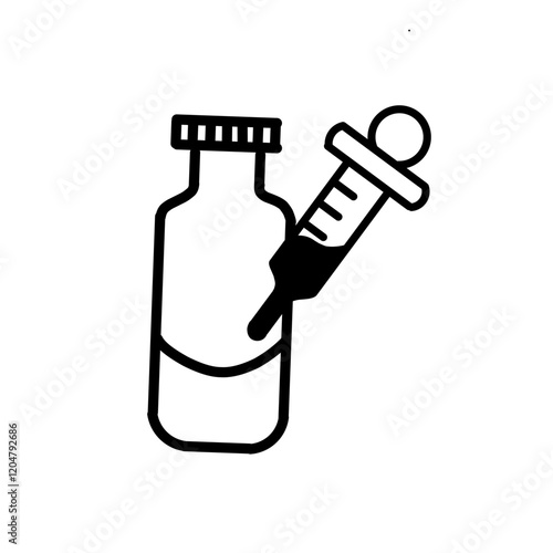 the icon of syrup medication for kids 