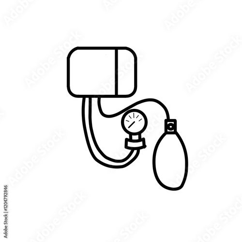 the icon of  sphygmomanometer for measure arterial blood pressure.